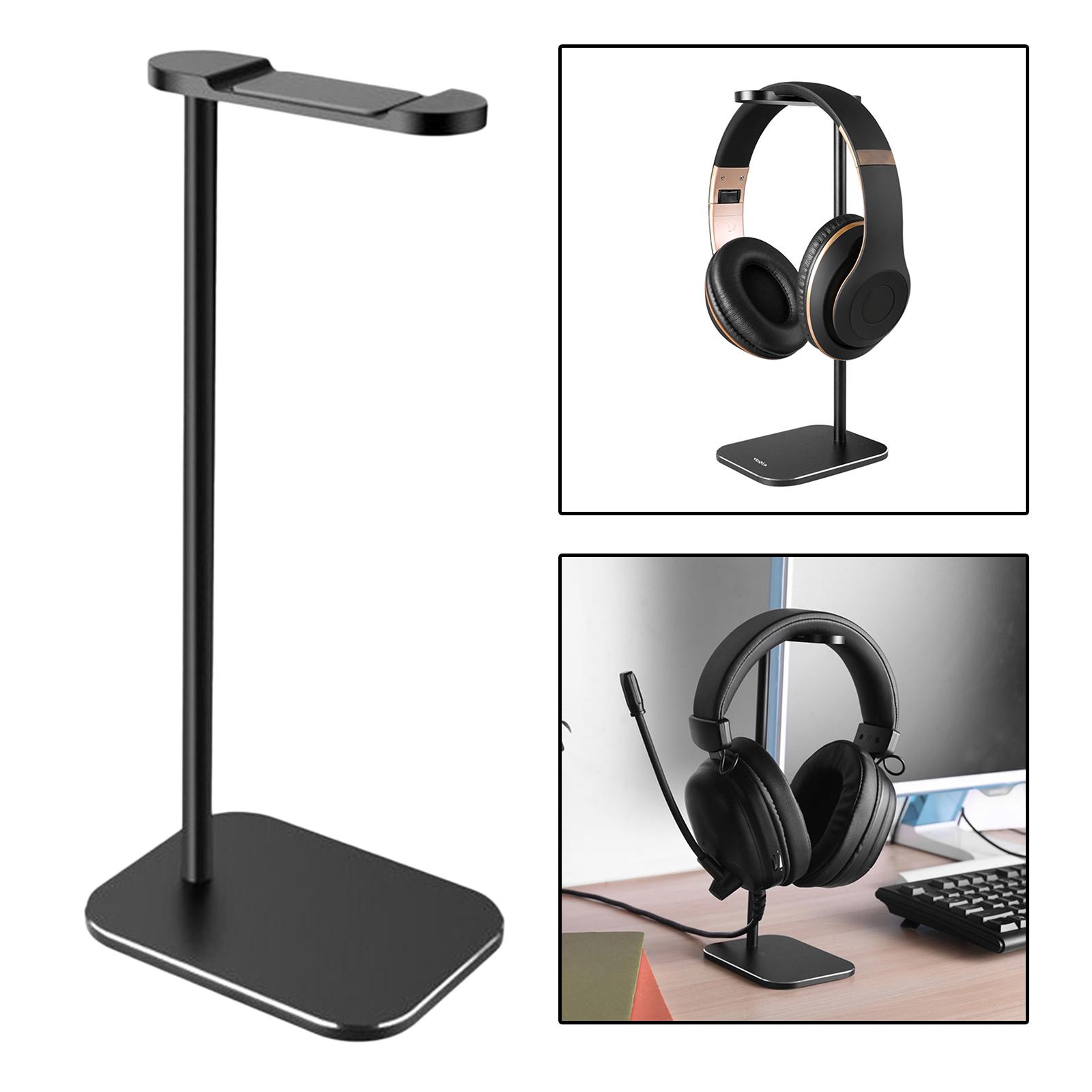 Aluminum Alloy Headphone Stand Headset Stand for All Headphones Size Headset Holder Hanger with Base for Desktop Organization Display