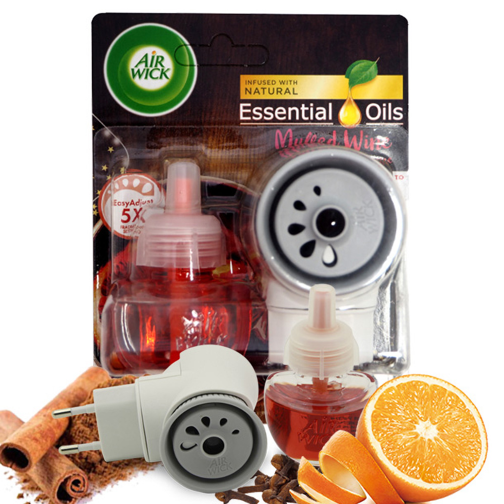 Bộ khuếch tán tinh dầu tự động Air Wick Mulled Wine 19ml QT09420 - Cam, quế, đinh hương