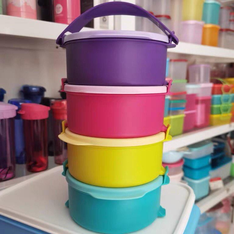 Set Cặp lồng cơm 4 tầng Tupperware -Sét hộp đựng đồ khô, ngăn mát tủ lạnh Tupperware Trung