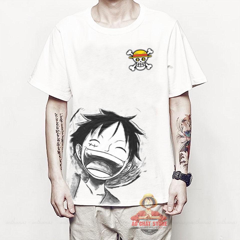 (SIÊU HOT) Áo Thun LUFFY MŨ RƠM Siêu Cute - Áo Phông One Piece LUFFY Hải Tặc Đẹp OP144