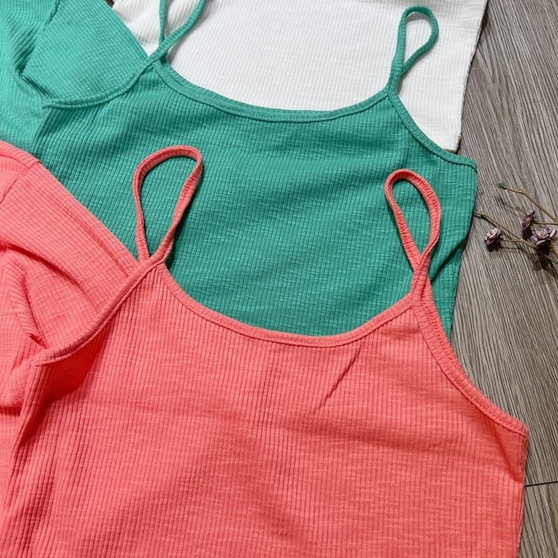 Set áo sơ mi croptop thun gân tăm mềm 2 in 1 nhiều màu Lovi