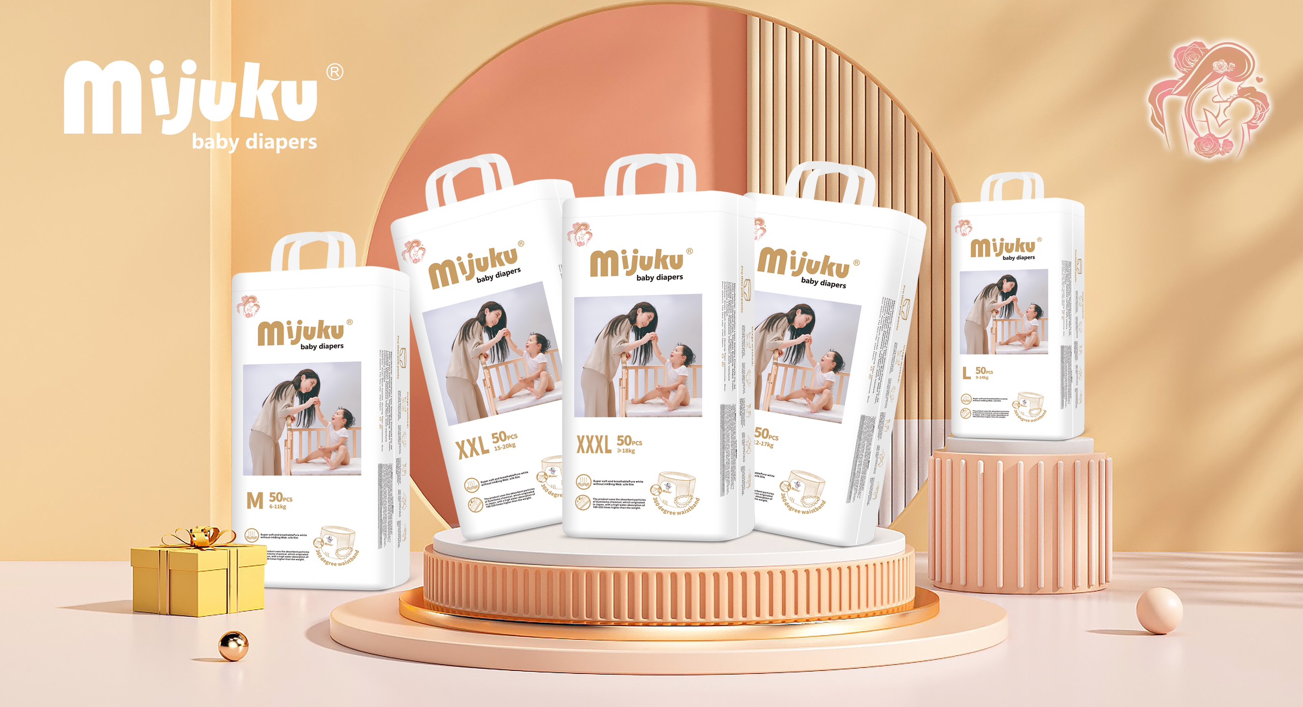 Tã quần Mijuku bịch 50 miếng size 5XL