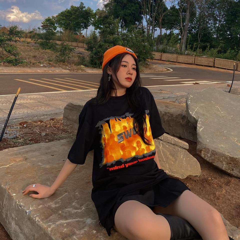 Áo thun unisex tay lỡ CROWD TEE || Hany shop