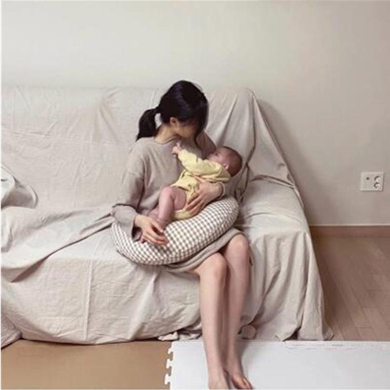 60X25CM Cotton Trăng U Gối Cho Bé Tạo Dáng Gối Ngủ Gối Sơ Sinh Điều Dưỡng Gối Cho Con Bú Đồ Chơi Nhồi Bông Trẻ Em