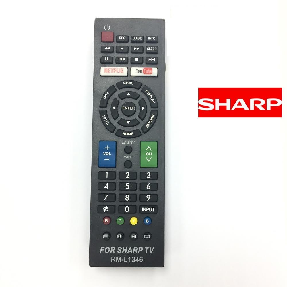 Điều khiển cho smart TV SHARP  RM-L1346/Remote tivi SHARP L1346 vào mạng internet