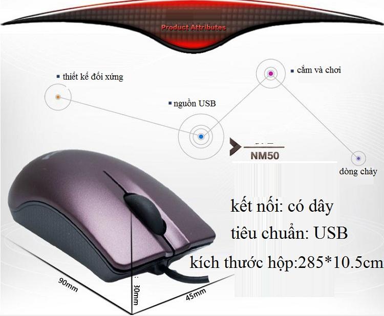 Chuột quang có dây USB (tặng kèm lót )- Hàng nhập khẩu