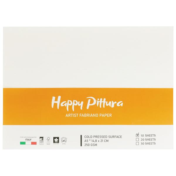 Bộ 10 Tờ Giấy Vẽ A3 250gsm - Happy Pittura HA250A3
