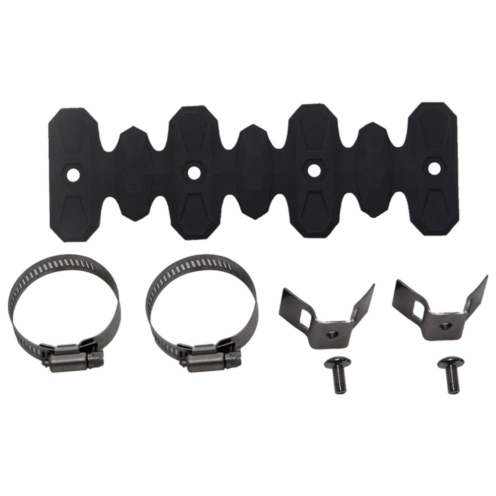 Exhaust Heat Shield, with 2 Pipe Clamps Pipe Guard for 27-51mm Diameter Exhaust Pipe