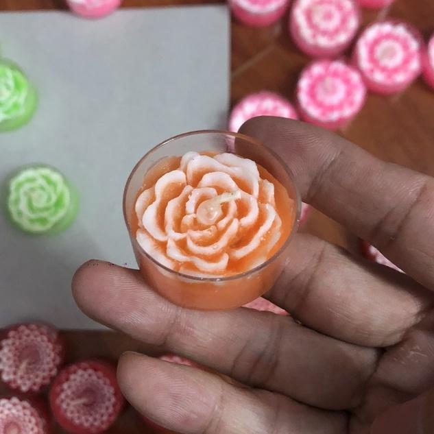 Hộp 10 nến tealight - tealight hoa hồng nhiều màu – đèn cầy trang trí cao cấp candle shop