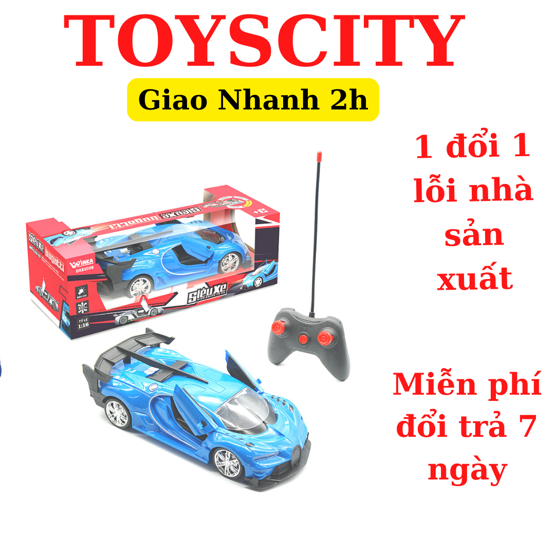 Đồ chơi ô tô điều khiển từ xa kèm phụ kiện dòng siêu xe sang cho bé trai