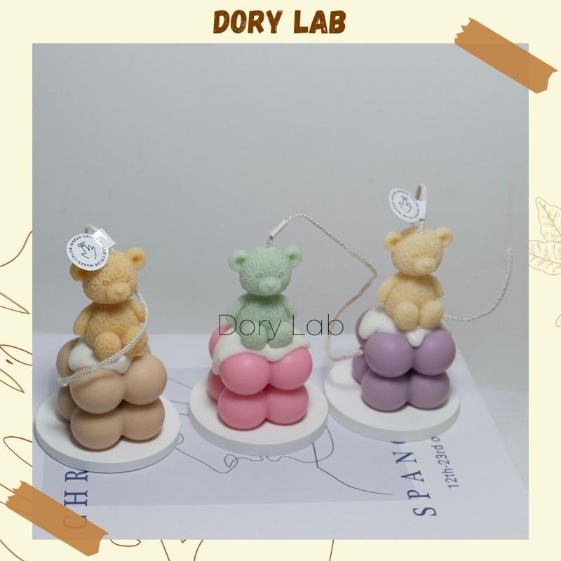 Nến Thơm Khói Rubik Mini Kèm Gấu Teddy Nhiều Màu Sắc - Dory Lab