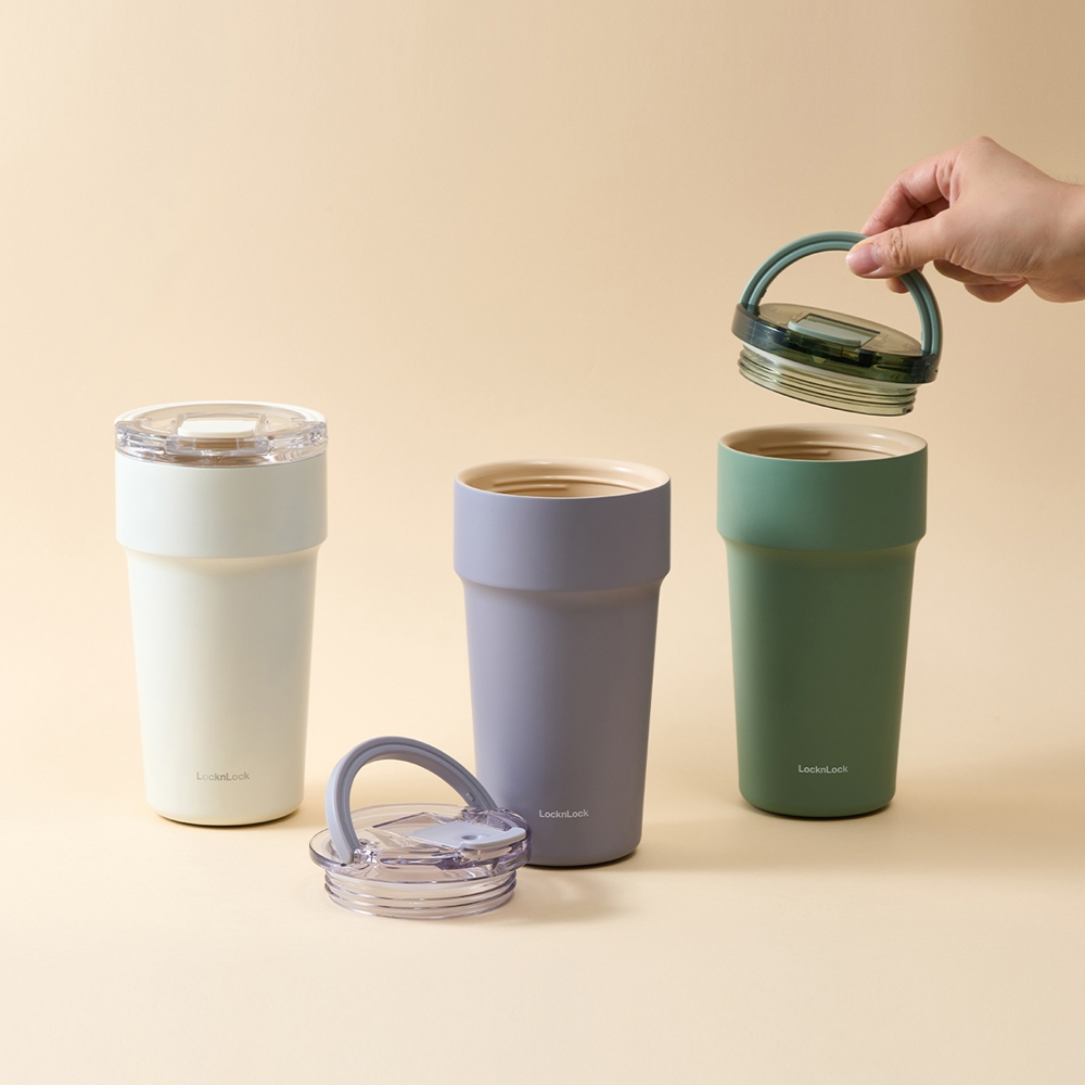 Ly Giữ Nhiệt Locknlock LocknLock LHC4416 710ml, LHC4419 900ml Thép Phủ Sứ, Hàng Chính Hãng, Kèm Ống Hút - JoyMall