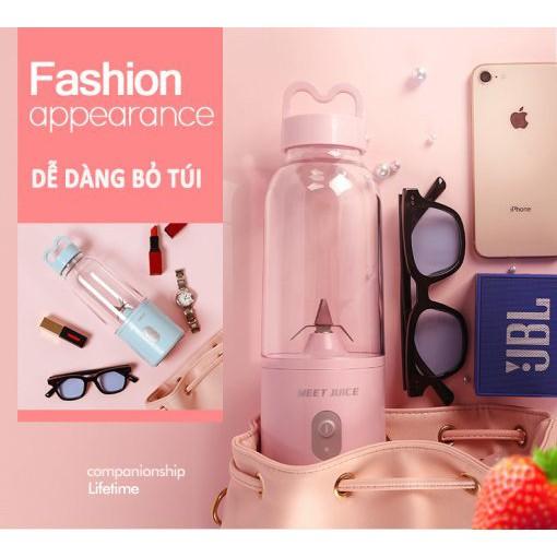 Máy xay sinh tố cầm tay đa năng hàng nhập khẩu, máy xay MEET JUICE cối thủy tinh cao cấp- BẢO HÀNH 6 THÁNG