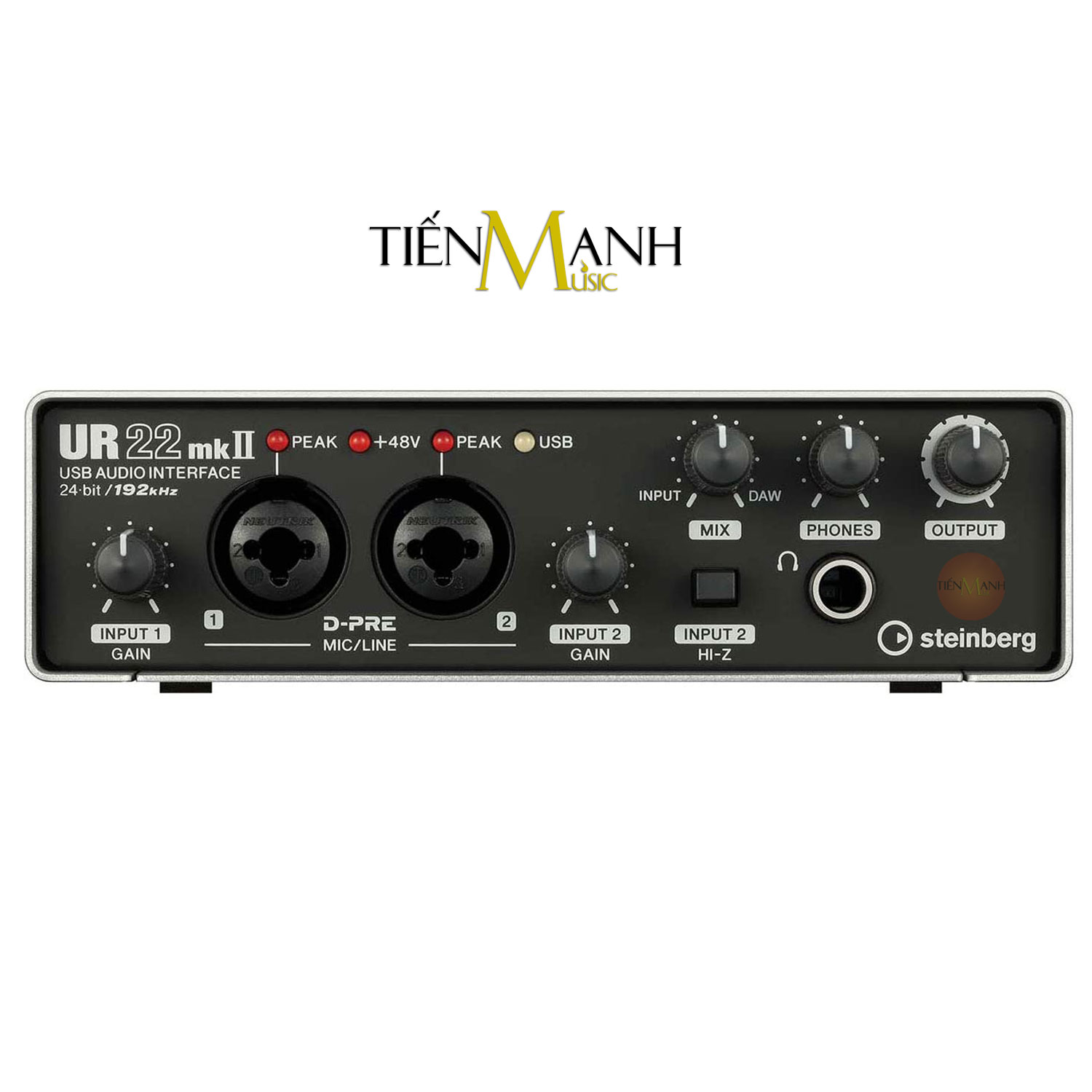 Combo Soundcard Steinberg UR22 MK2 Recording Pack - Sound Card Bộ Thu Âm Thanh và Livestream Audio Interface MKII Hàng Chính Hãng - Kèm Móng Gẩy DreamMaker