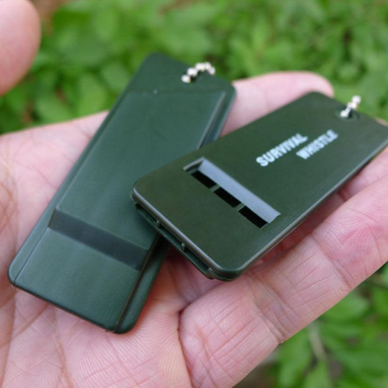 2x Plastic Emergency Survival Whistle Outdoor Camping Hiking Safety Rescue Tool