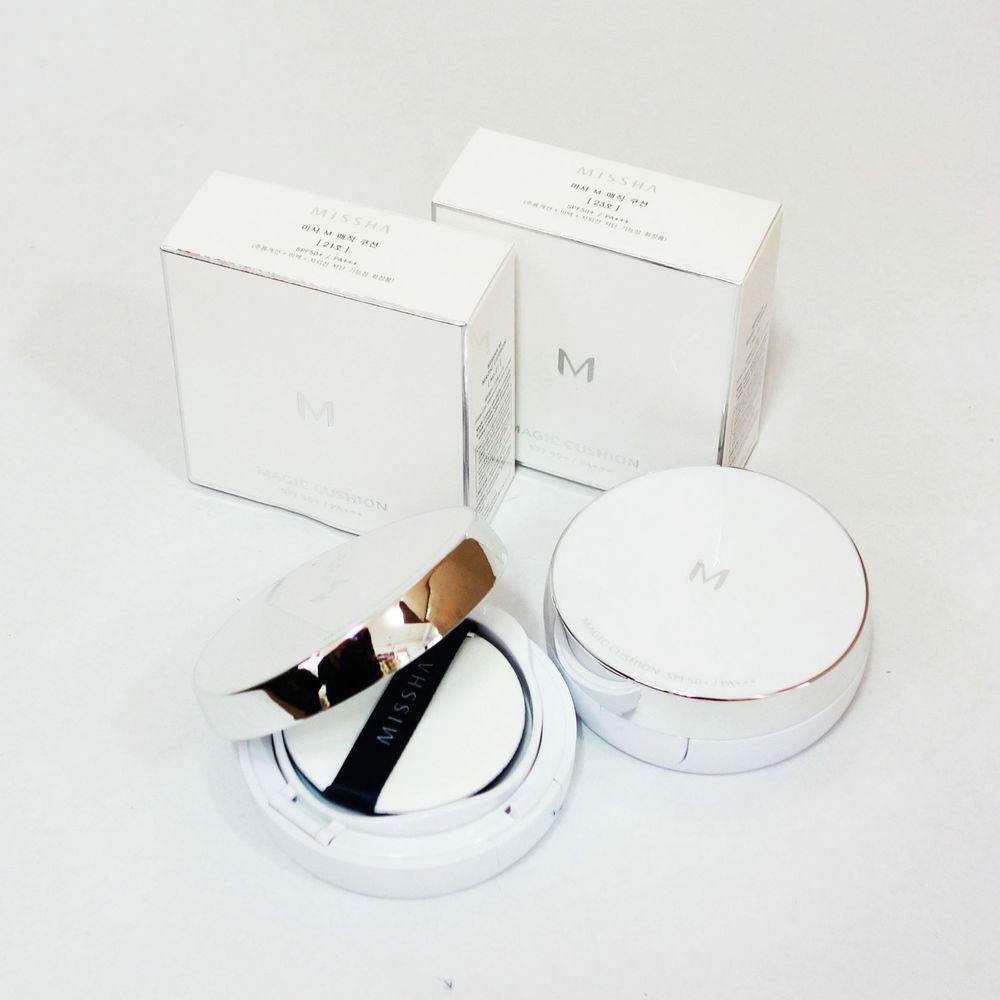 Phấn Nước Missha M Magic Cushion SPF 50+ PA+++ tặng kèm mặt nạ su:m (su:m màu ngẫu nhiên)