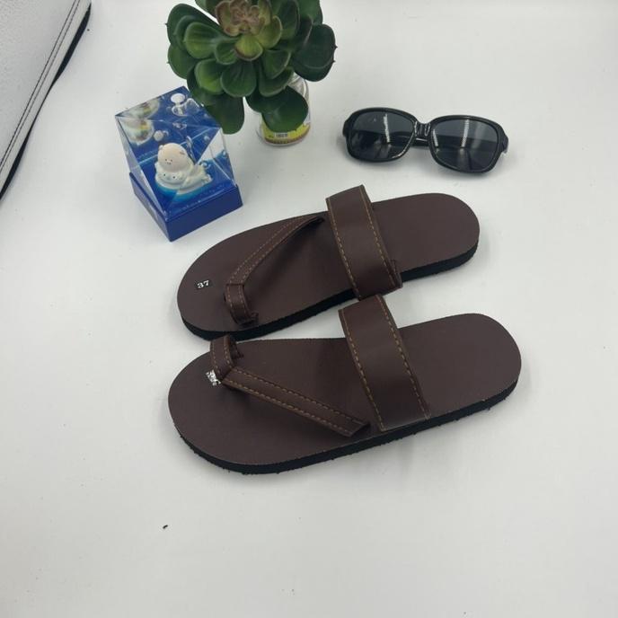 Dép xỏ ngón chéo nam nữ màu nâu ( sandal đồng nai )