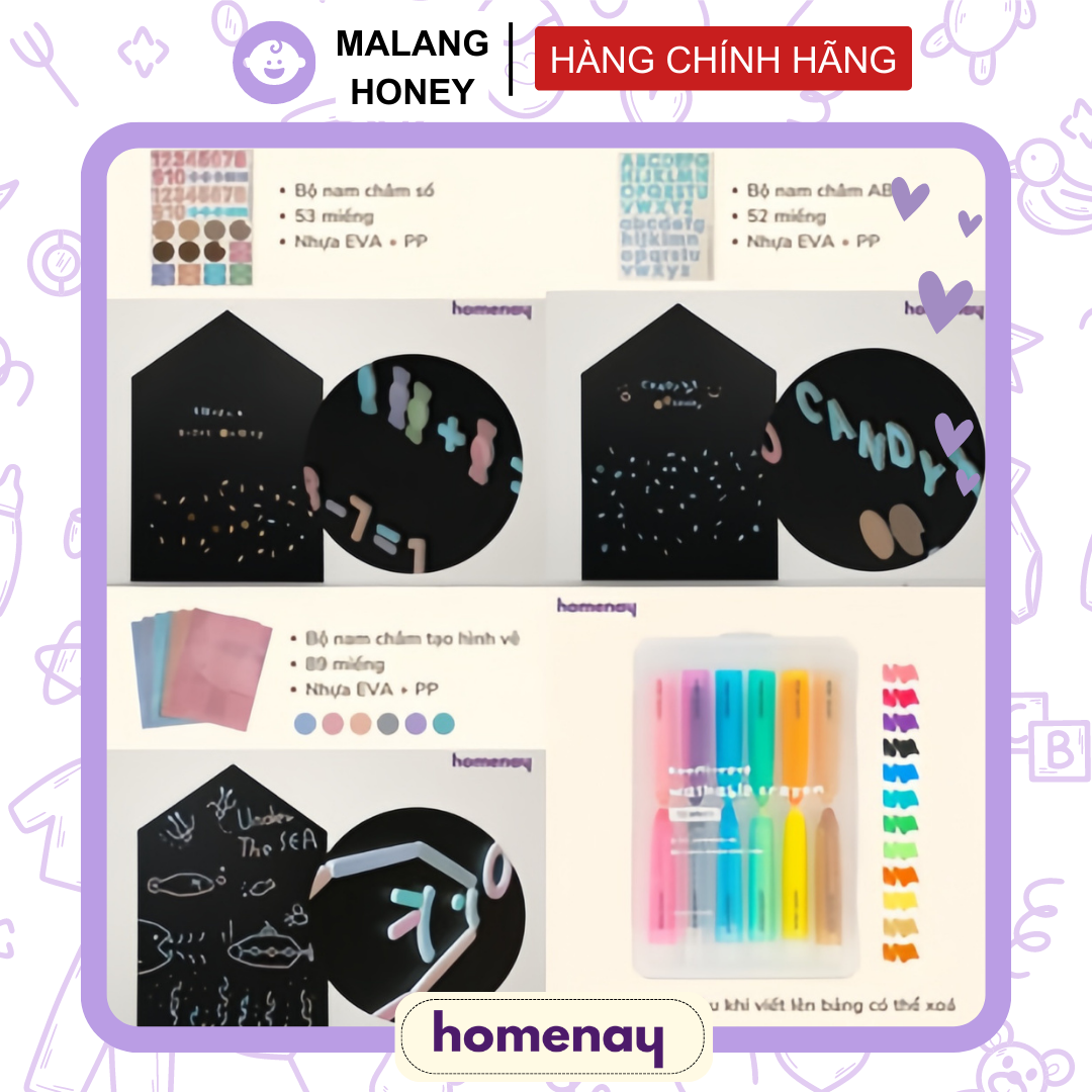 Combo phụ kiện bảng đính tường cho bé - Malang Honey