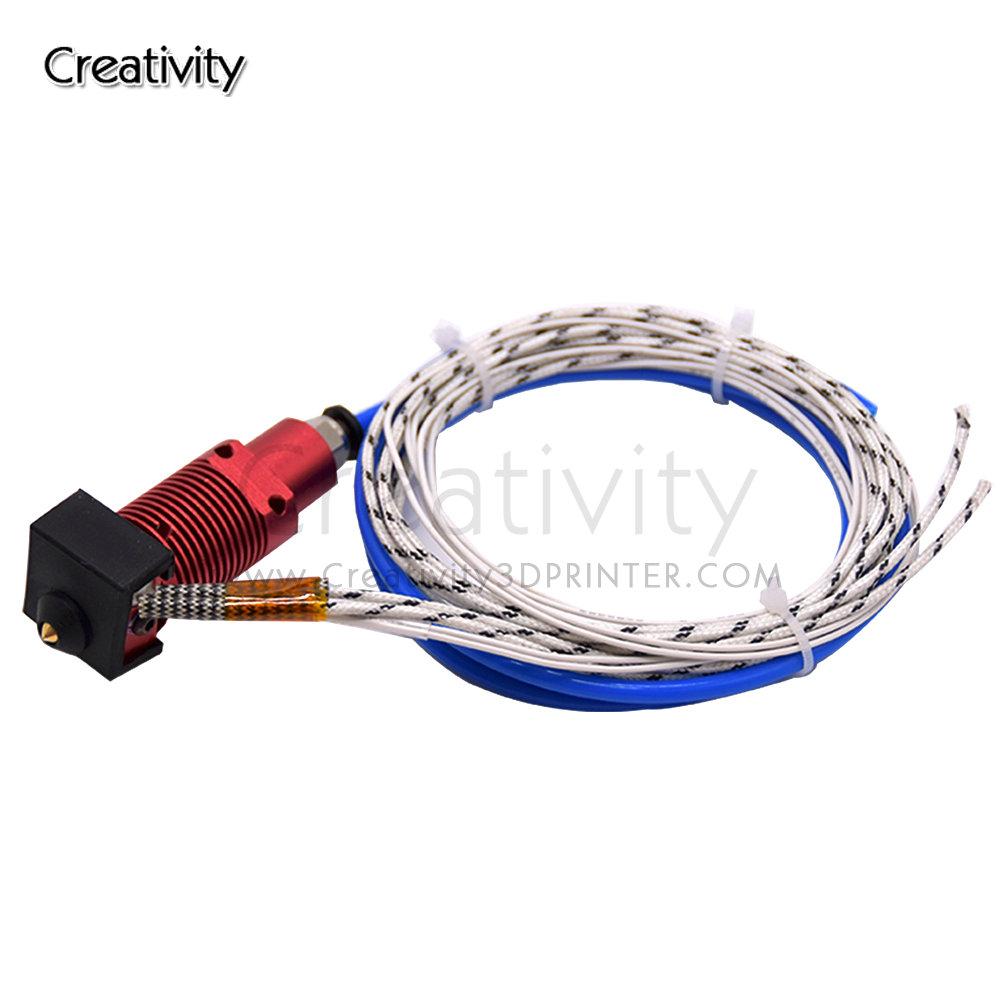 Ender-3/CR10 J-Head Hotend Kit Aluminum Khối nhiệt với nhiệt điện trở cho Ender3V2/CR10S Pro/CR10 V2 Hotend 0,4mm Vòi phun