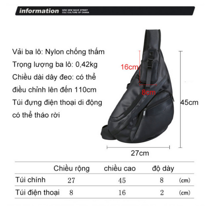Túi đeo chéo thời trang nam CyberMan - Home and Garden
