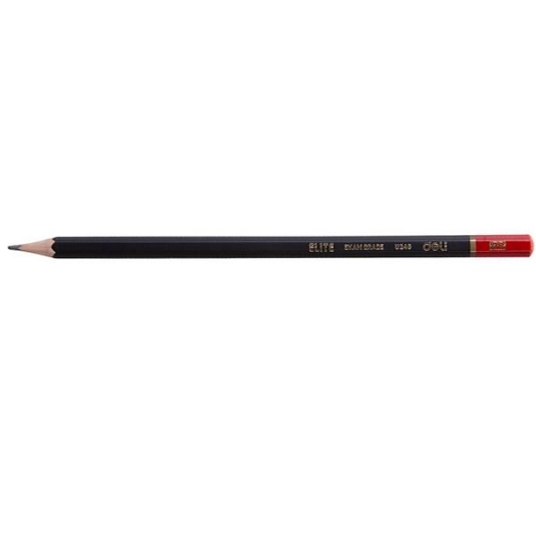 Bút Chì Gỗ 2B Deli Elite CU24820 - Thân Đen
