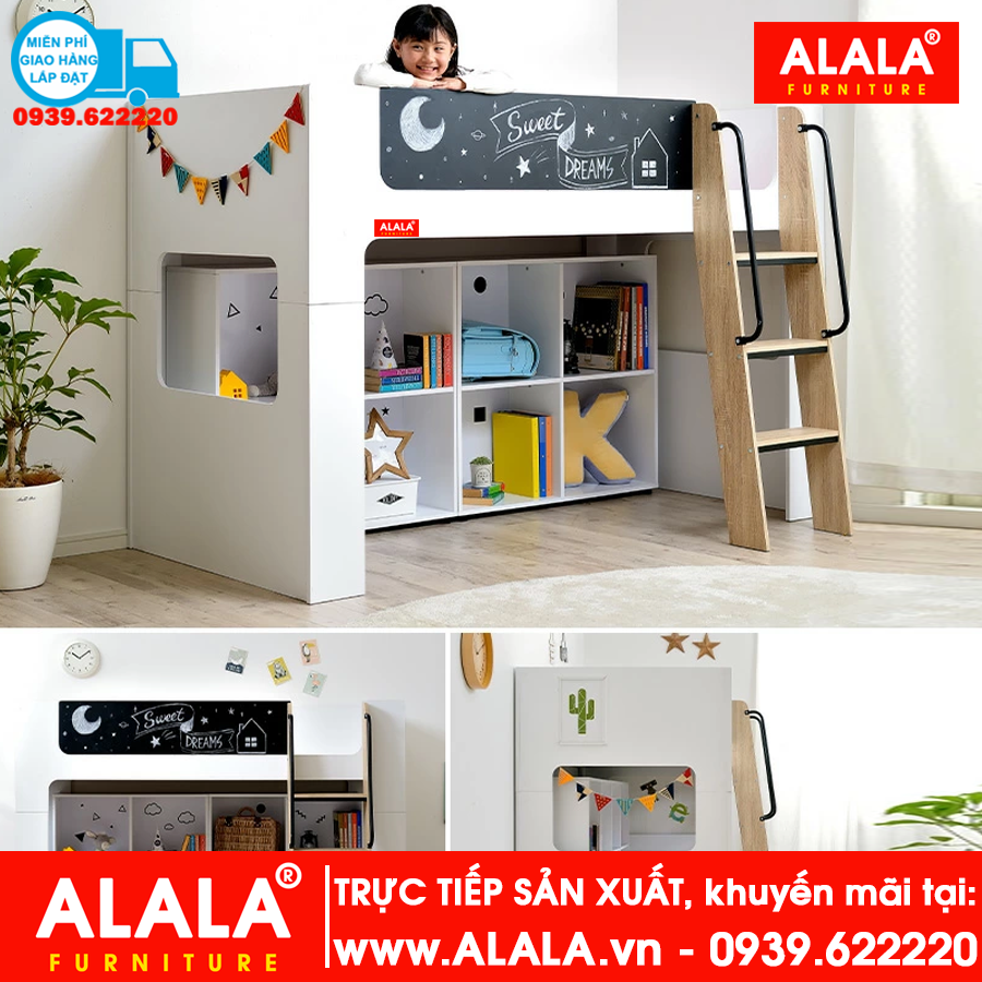 Giường tầng cho Bé ALALA140 đa năng - www.ALALA.vn - Za.lo: 0939.622220