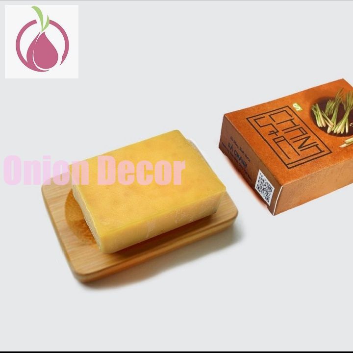 Xà bông Sinh Dược Sả Chanh 100gr mẫu bao bì vẽ mộc, hương tinh dầu sả chanh dễ chịu, làm sạch lỗ chân lông, giúp mát da, chống côn trùng, chống viêm
