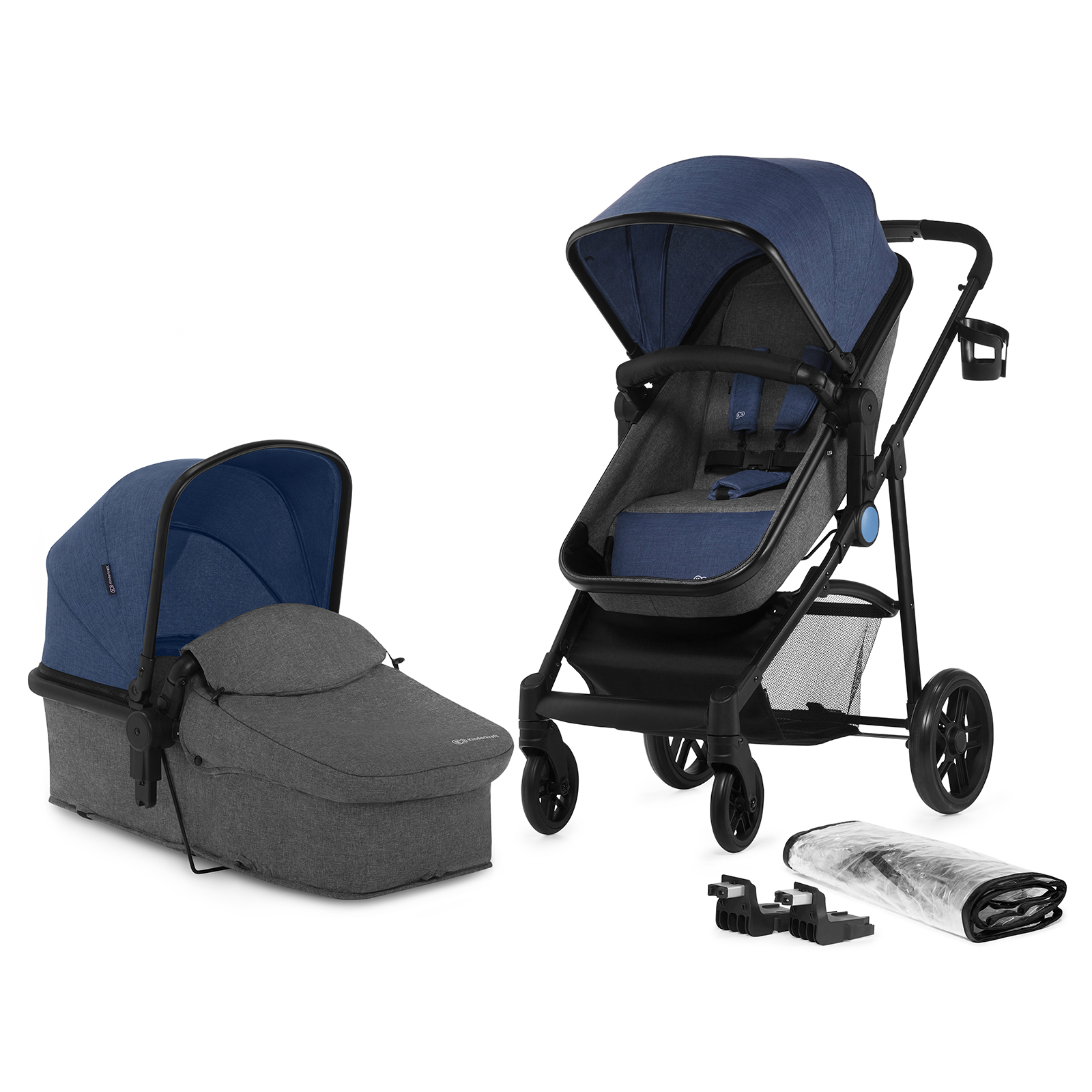 Bộ xe đẩy Kinderkraft Juli 2in1 cho bé từ 0 tháng tuổi đến 15kg - Xe đẩy, xe nôi - Hàng chính hãng