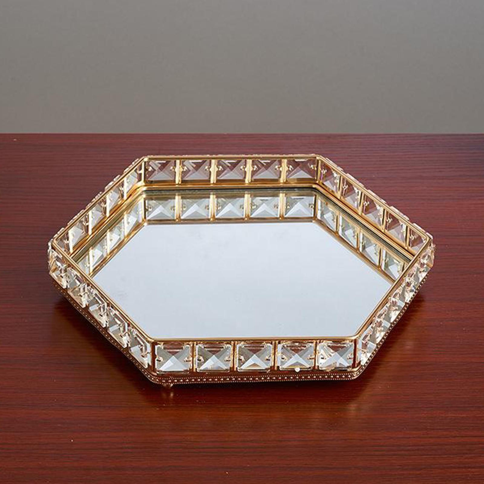 Bathroom Vanity Tray, Decorative Tray, Mirror Tray, Perfume Collection Tray, Candle Tealight Tray, Dresser Organizer 28cm