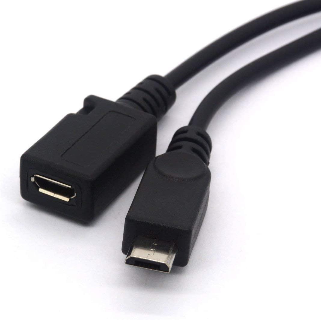 1 trong 2 OTG Micro USB Host Power Y SHELLTER Bộ chuyển đổi USB thành Micro 5 pin cáp nam nam bền Micro USB Cáp