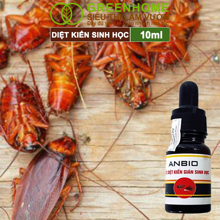 Thuốc Diệt Kiến Greenhome, Anbio, Chai 10ml, Thành Phần Tự Nhiên, Diệt Tận Gốc Kiến Hôi, Kiến Lửa