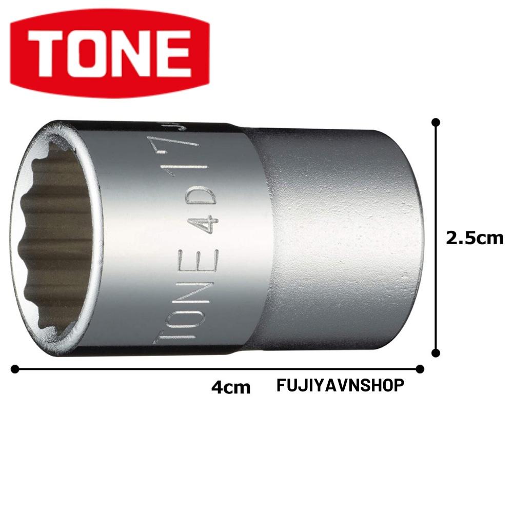 Đầu tuýp 12 cạnh ngắn Tone HP4D-17 ra đầu lục giác 17mm