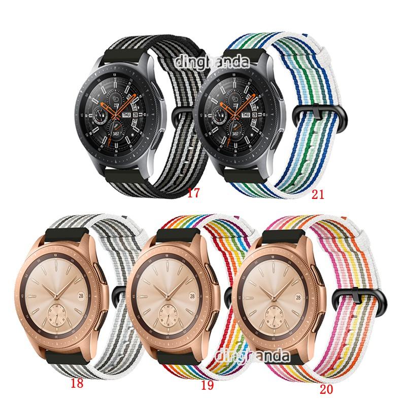 Dây đồng hồ dệt sợi nylon nhiều màu thay thế cho đồng hồ Samsung Galaxy 46mm 42mm