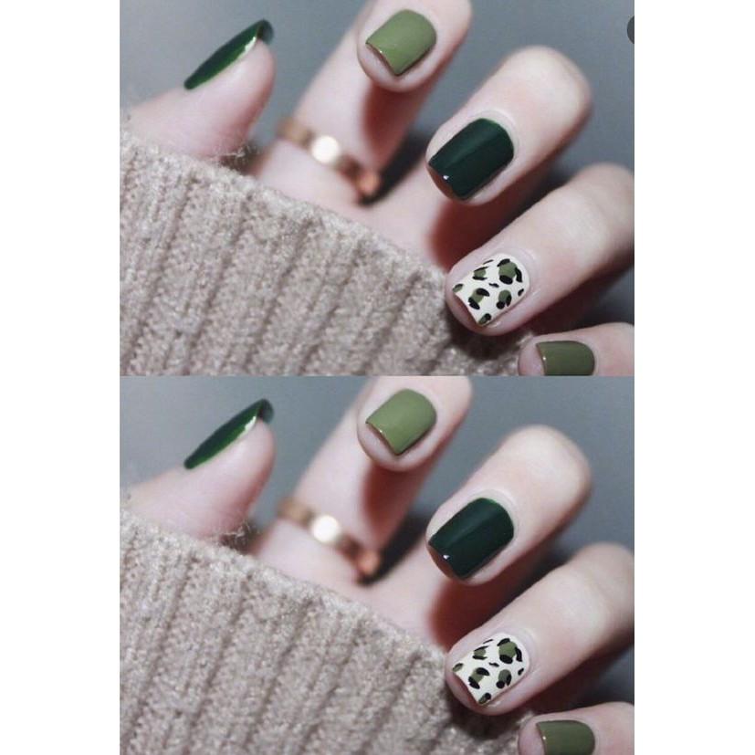 Sticker nails - hình dán móng 3D beo xanh