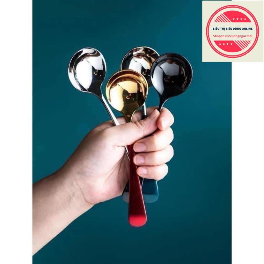 SÉT 5 THÌA INOX MẠ VÀNG Sang Trọng