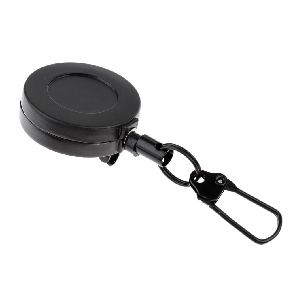 Key Chain Fly Fishing Zinger Retractor Steel Rope Carabiner Clip