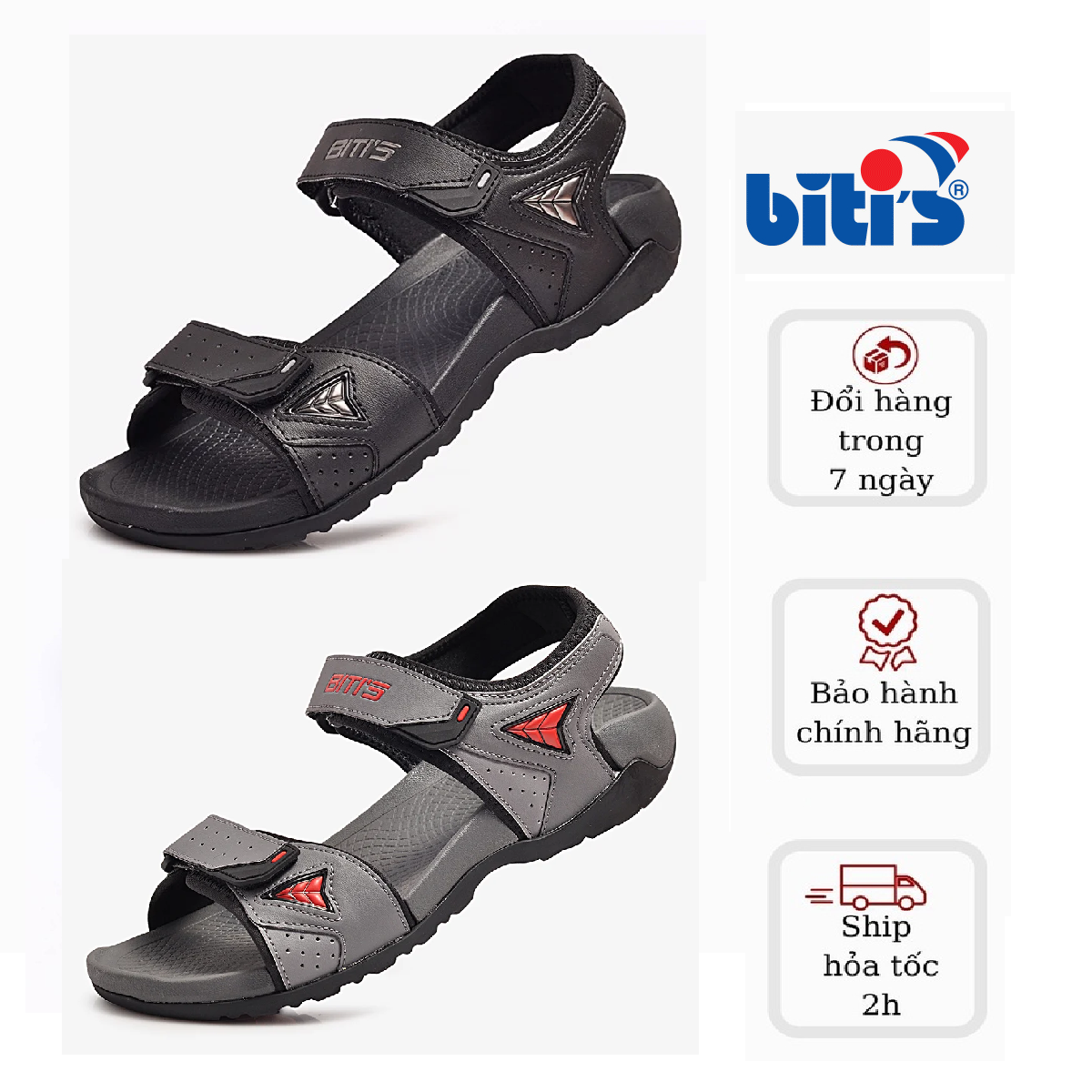 Sandal Cao Su Nam Biti's BYM000100 Siêu Bền