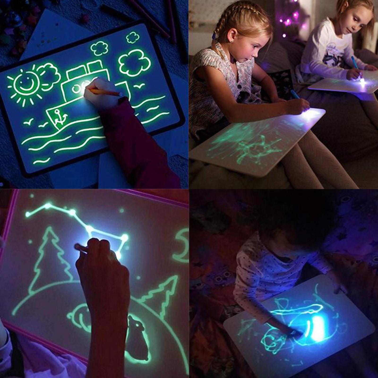 3pcs Invisible Ink Pen with UV Light Magic Marker for Kids Drawing Board