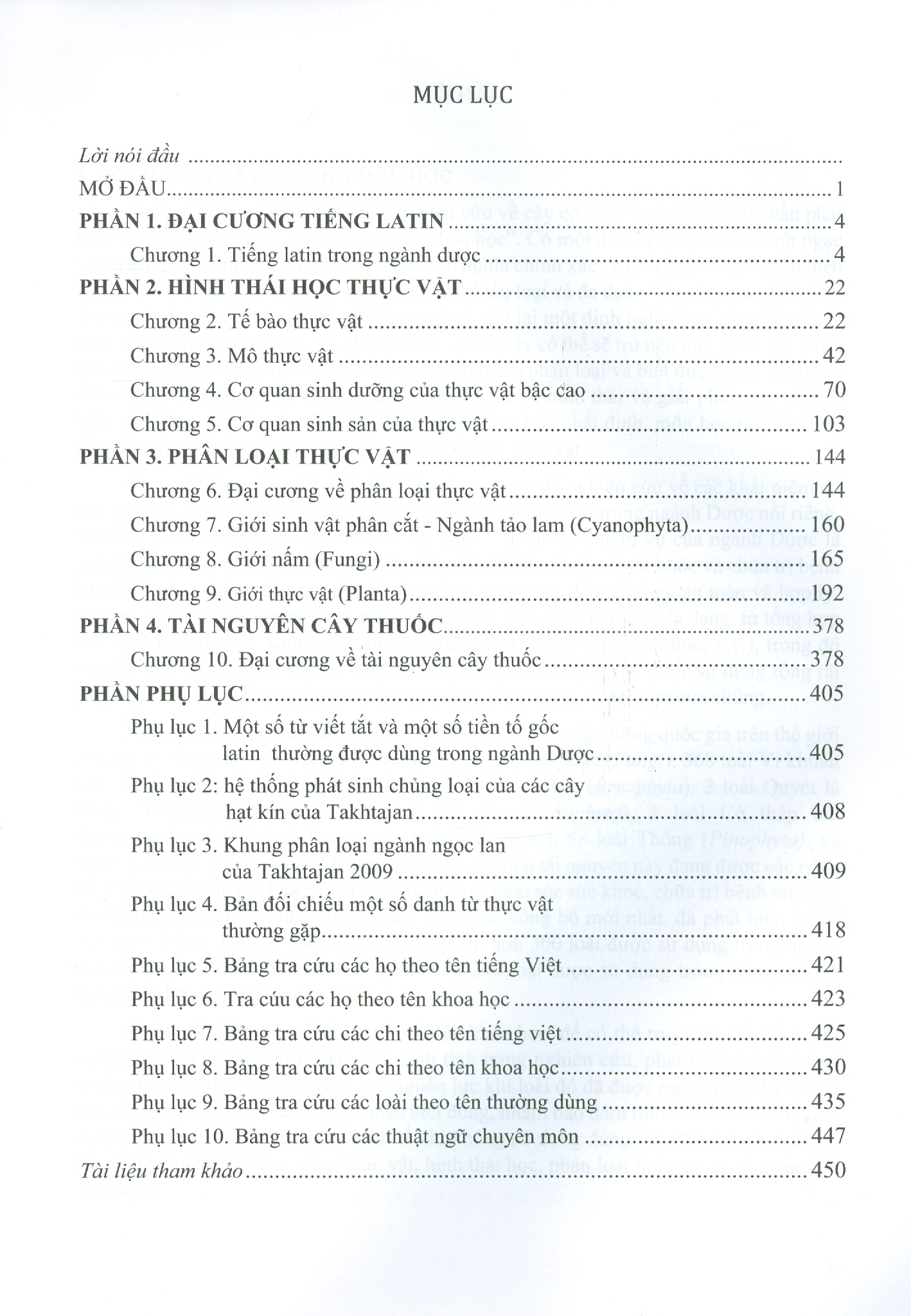 Thực Vật Dược (Giáo trình dành cho sinh viên đại học)