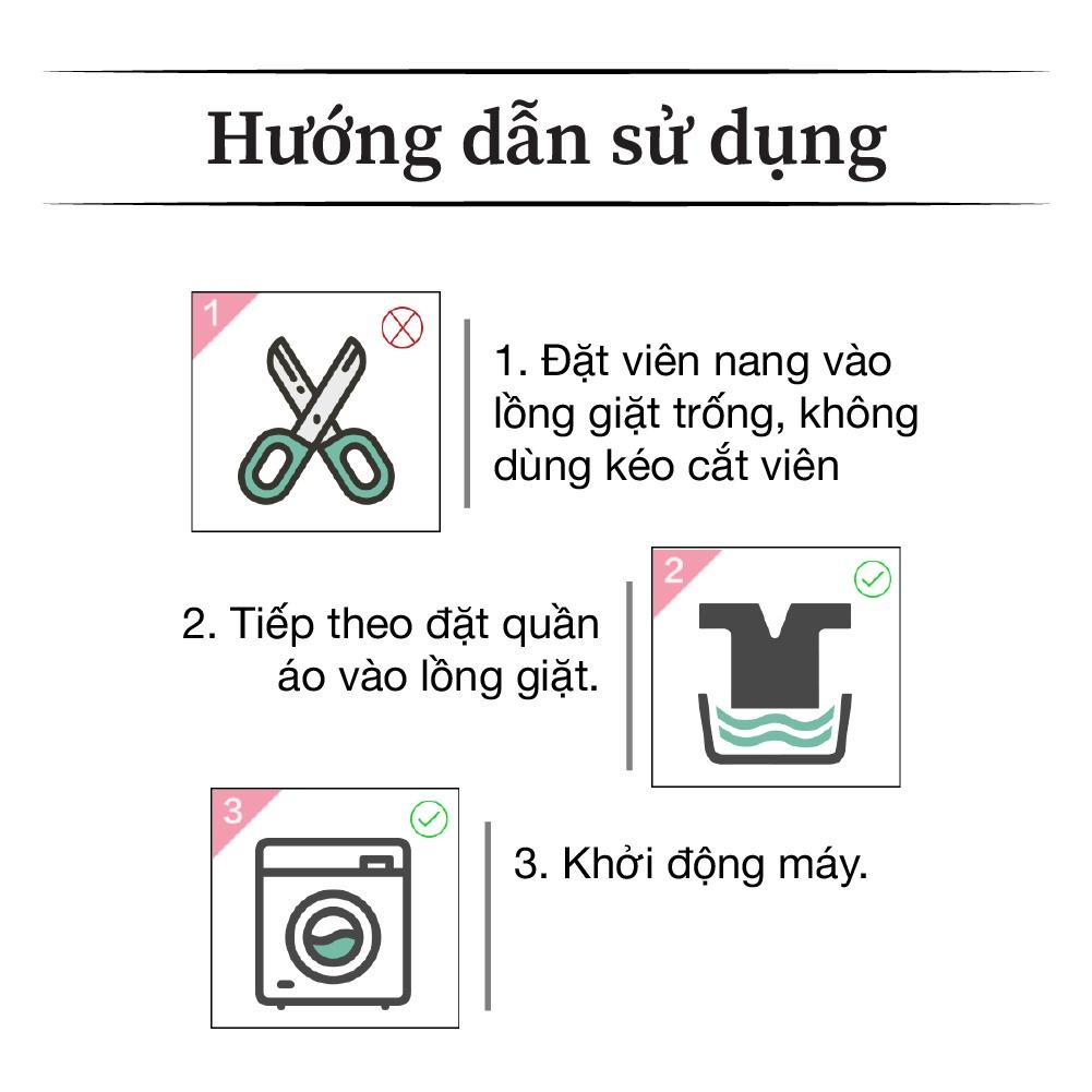 Combo 2 Túi Viên Giặt Xả Tiện Lợi arFum Hương Hoa Công Nghệ Nhật Bản (30 Viên/ Túi