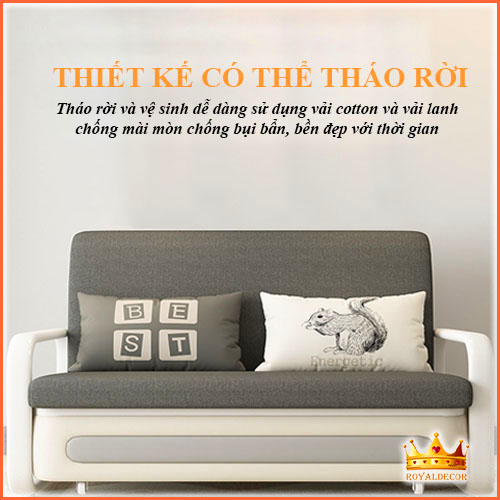 Sofa Giường Gấp Gọn Thông Minh Đa Năng, Sofa Bed Có Ngăn Chứa Đồ Rộng Tiện Lợi