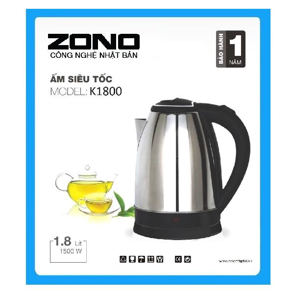 Ấm đun siêu tốc ZONO K-1800 (1,8 lít) - Hàng chính hãng