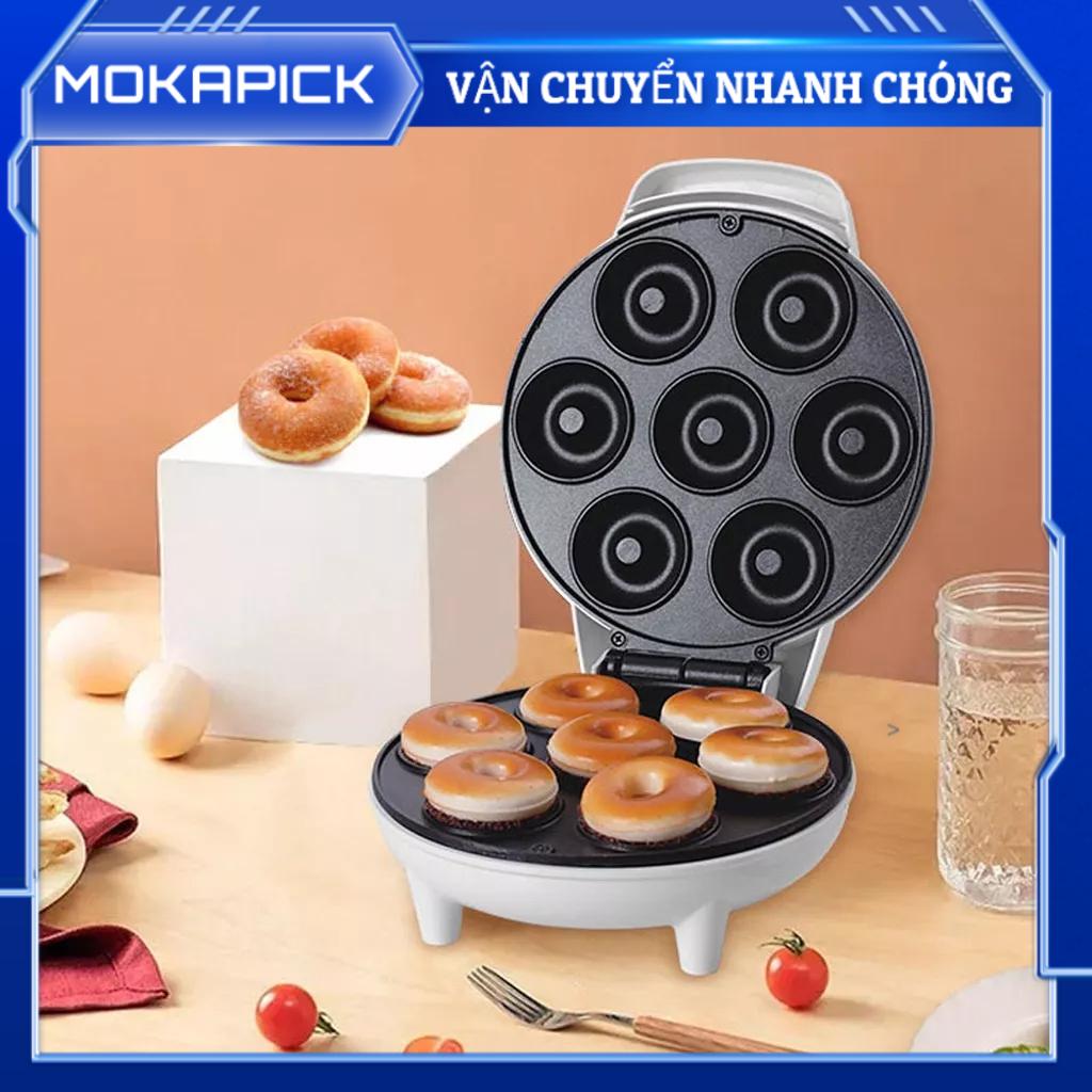 Máy Làm Bánh Rán Di Động 7 Lỗ Tản Nhiệt Chống Trơn Trượt Cho Hộ Gia Đình Phích Cắm US Màu Trắng 110‑240V