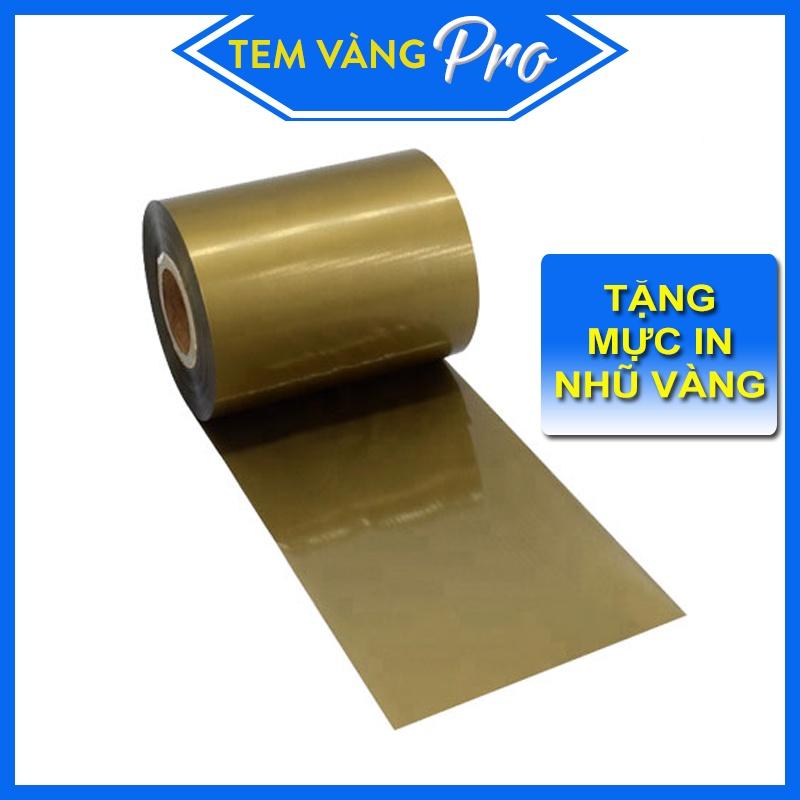 Bộ Tem Vàng Nữ Trang, Trang sức - Tem nhãn vàng cho Tiệm vàng Loại 12mm Mực Nhũ Vàng