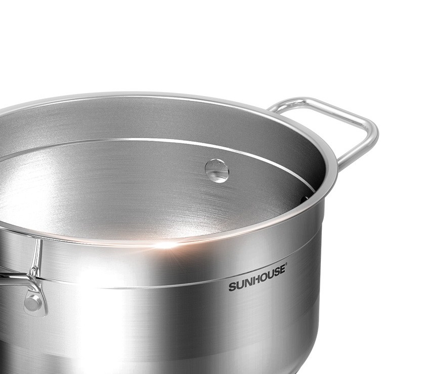 BỘ NỒI INOX 5 ĐÁY SUNHOUSE SHG669 - Hàng Chính Hãng
