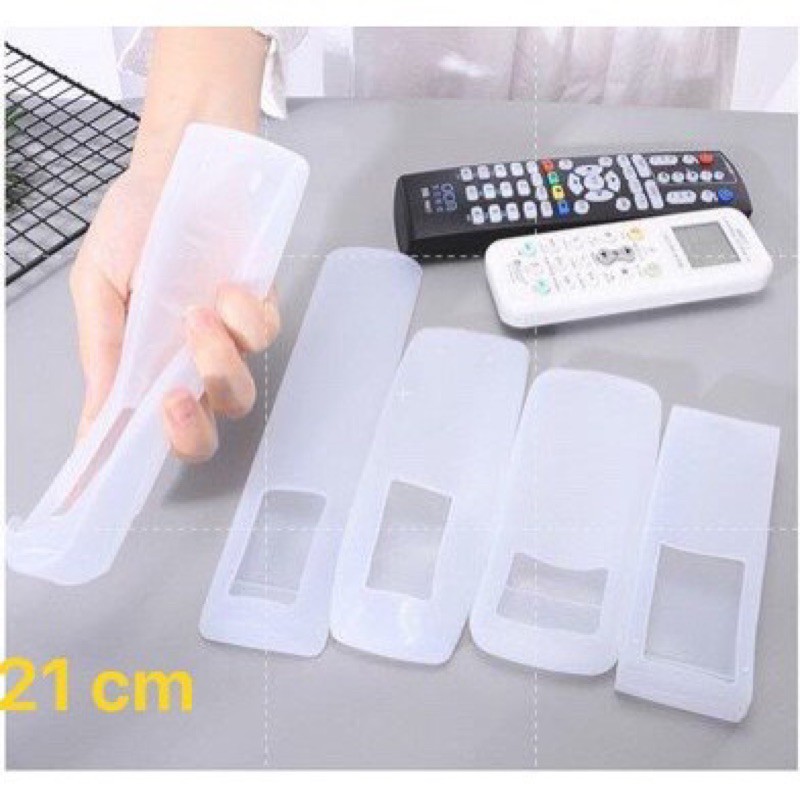 Bọc điều khiển tivi, điều hòa bằng nhựa silicon dẻo trong suốt, tai thỏ