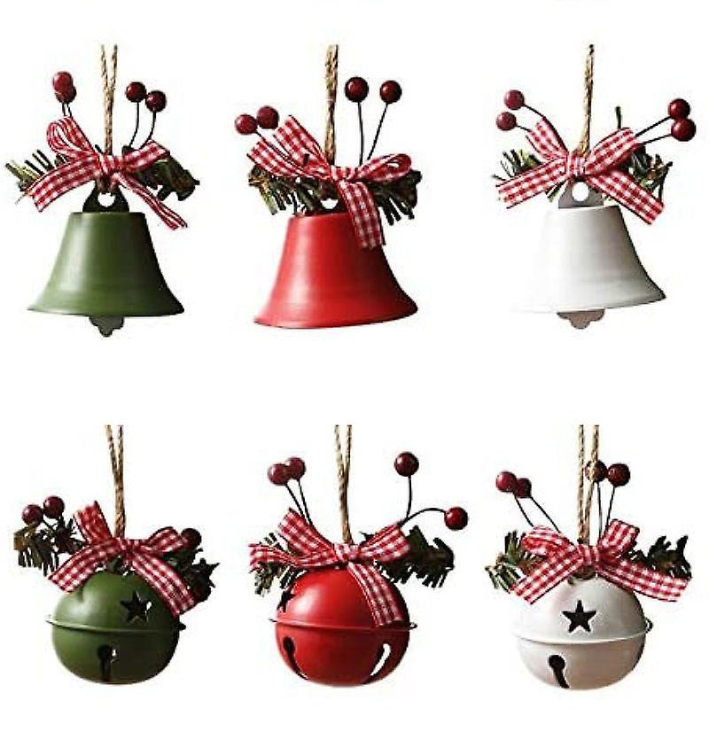 6 máy tính kim loại Bells Cây đồ trang trí đồ trang trí đồ trang trí cây thông Giáng sinh Chuông Giáng sinh