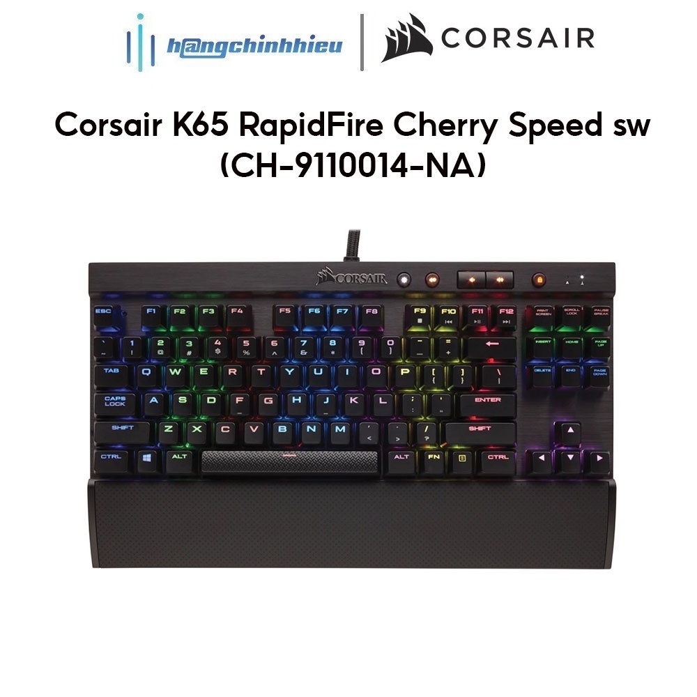 Bàn phím cơ Corsair K65 RapidFire Cherry Speed sw CH-9110014-NA Hàng chính hãng