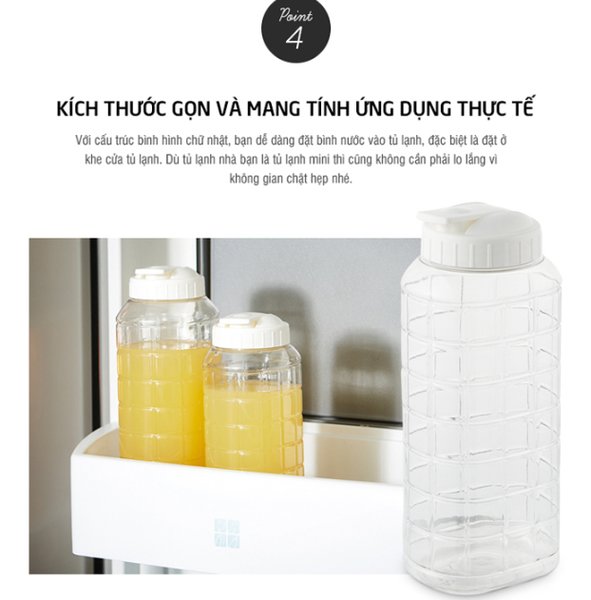 Bình Nước Lock&Lock HAP812 1,5L (Trắng) - Hàng Chính Hãng