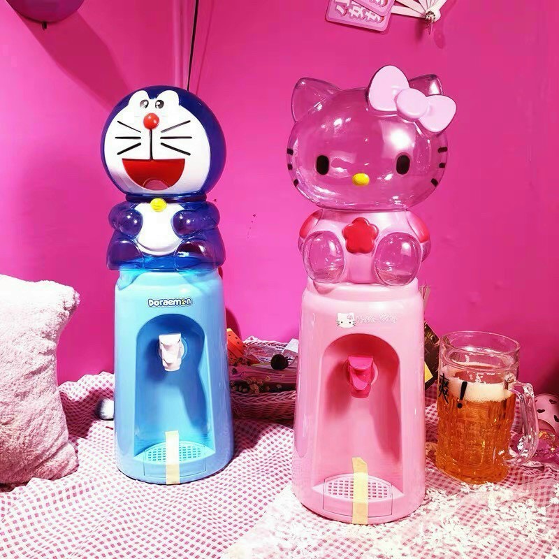 Bình lọc nước mini để bàn dành cho bé yêu - Thông minh - tiện lợi hình DOREAMON KITTY loại 2 lít